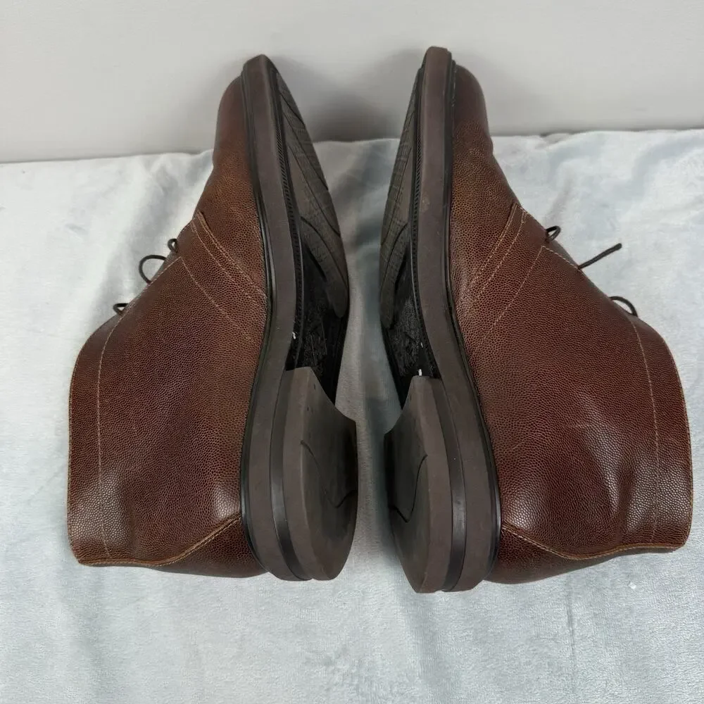 Donald J Pliner Men's‎ Ericio Oxford Boot Brown- Sz 10 M Classic Workwear Office